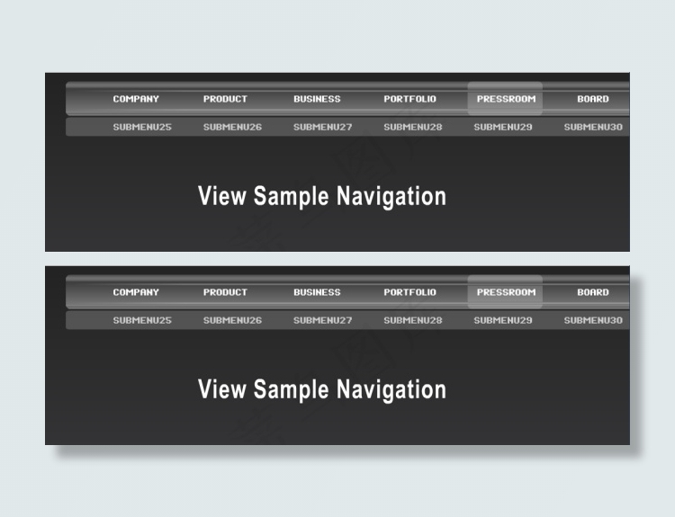 黑色高档Flash菜单导航条免费下...