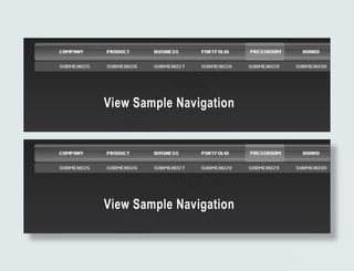 黑色高档Flash菜单导航条免费下...