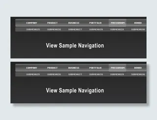 黑色高档Flash菜单导航条免费下...
