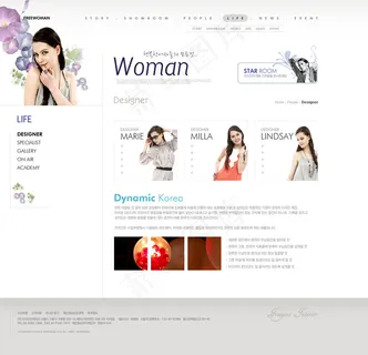 时尚女性网站页面布局设计PS