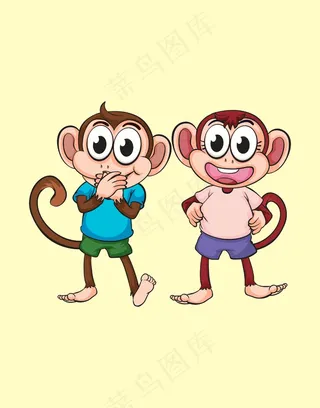 卡通动物猴子