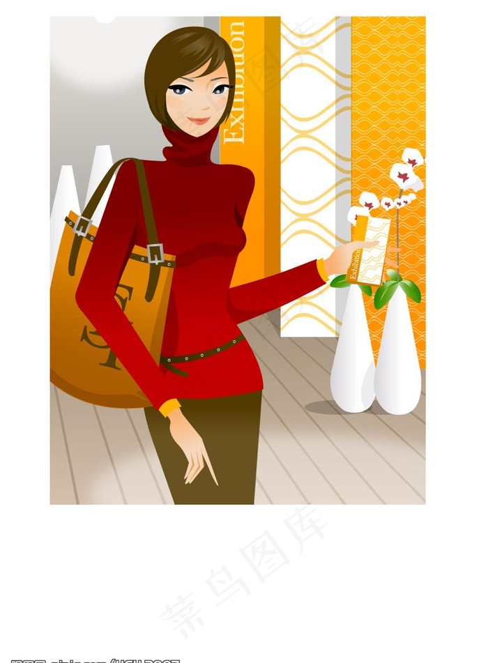 购物美女图片