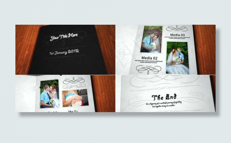 复古AE家庭婚礼相册模板