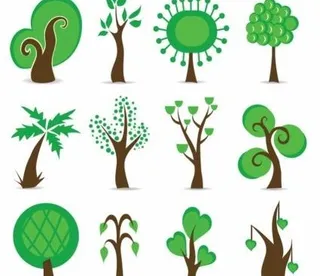树的符号矢量图形