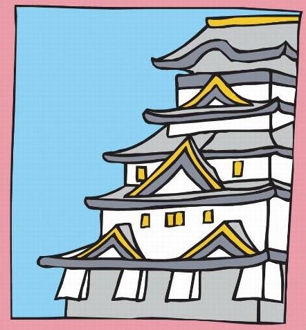 古代建筑eps,ai矢量模版下载