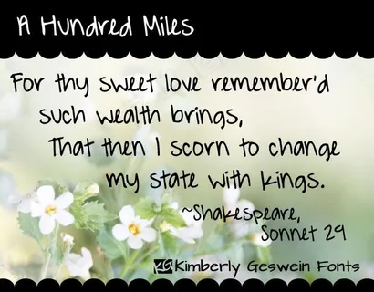 一百英里的字体