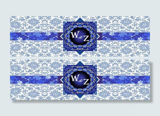 爱如青花婚礼主题背景设计