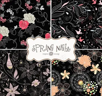 手绘花纹墙纸布纹图片