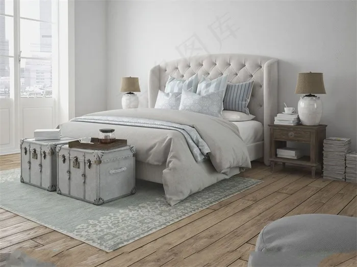 卧室家装案例实景效果高清图片