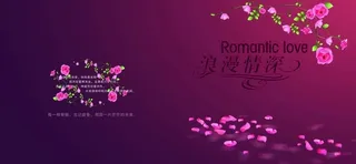 浪漫情深 玫瑰花边封面封底图片