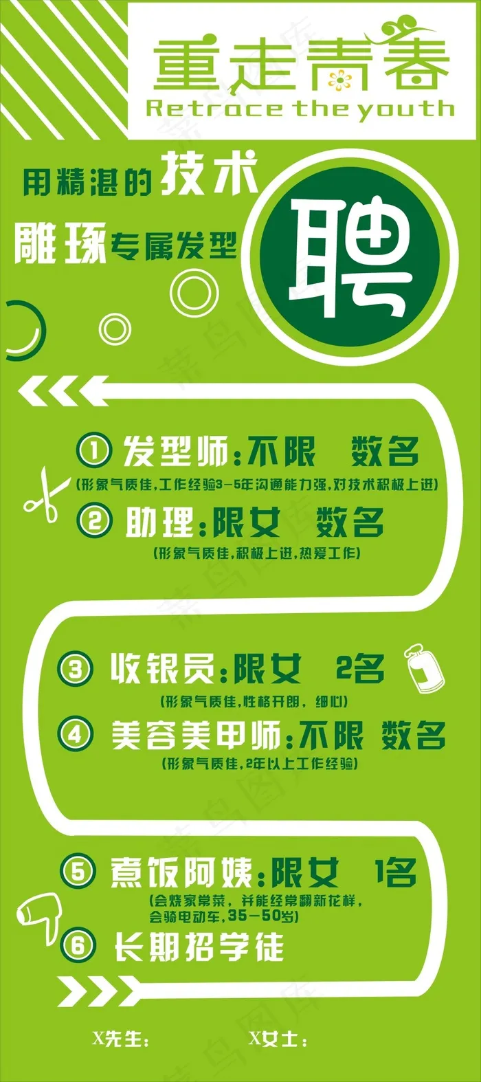小清新创意招聘cdr矢量模版下载