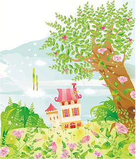 卡通插画背景设计素材