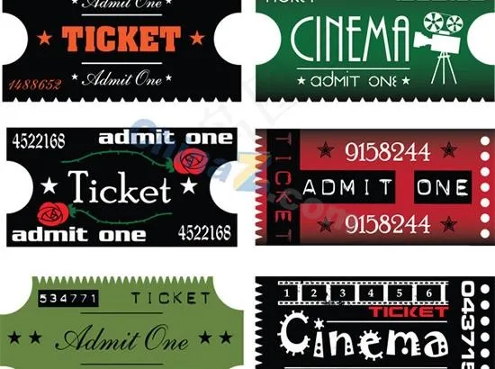 个性酷炫电影票矢量图 AIai矢量模版下载