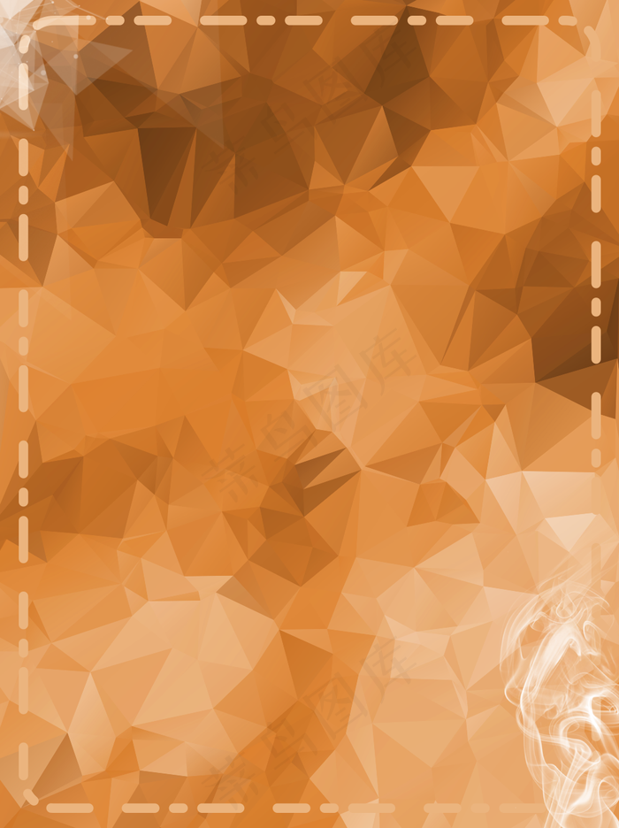 原创橙色渐变几何三角碎片背景