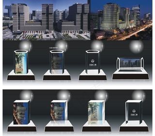 北京万达广场内雕水晶图片