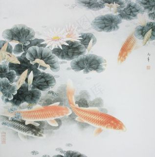 路雨年工笔鱼类选集图片
