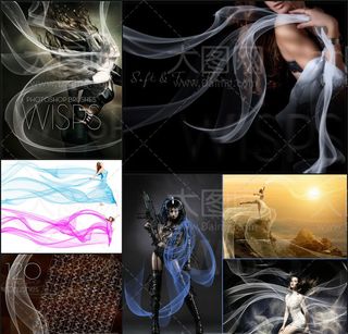 Rons系列高清晰网纱和飘带装饰P...