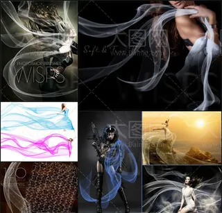 Rons系列高清晰网纱和飘带装饰P...