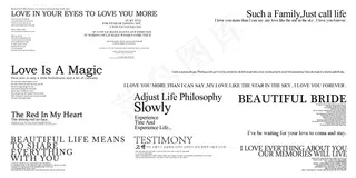 时尚个性婚纱写真英文字体