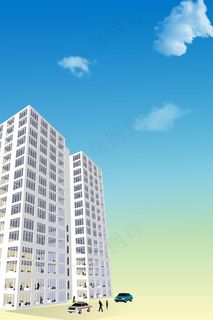 矢量商务房地产样式楼宇背景