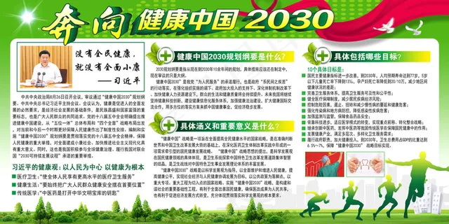 健康中国2030专题展板