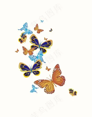 蝴蝶艺术图案插画
