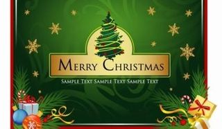 美丽的圣诞卡片矢量