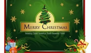 美丽的圣诞卡片矢量