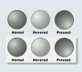 灰色的Web按钮模板