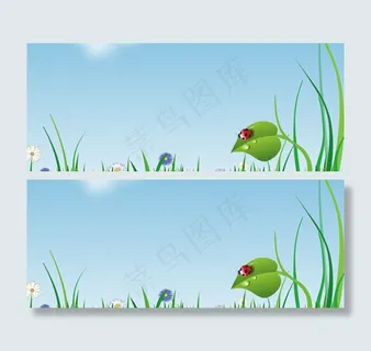 绿叶抖动瓢虫爬行flash