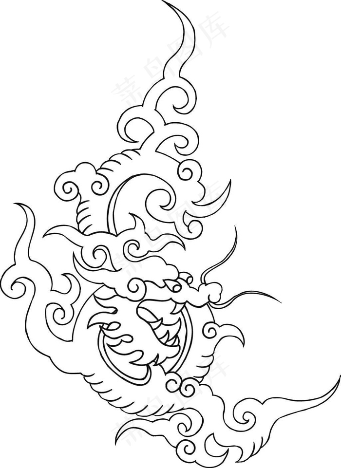 白描龙图片