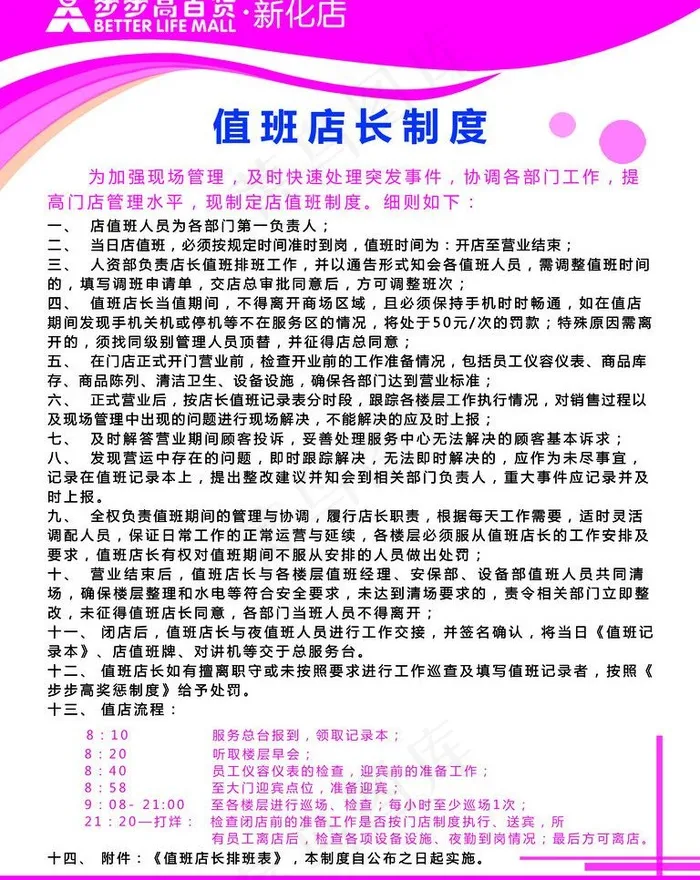 商常制度牌图片psd模版下载
