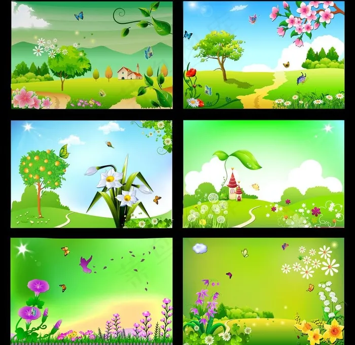 春天风景展板图片(7795X8031(DPI:300))psd模版下载