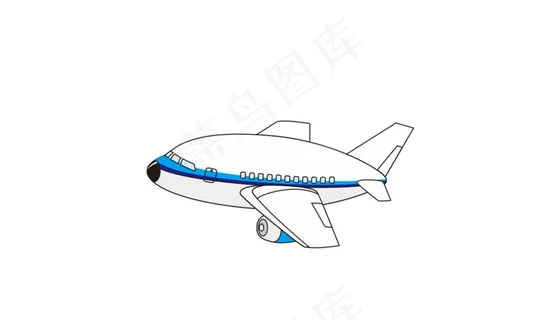 可爱Q版卡通飞机客机民航空中客车