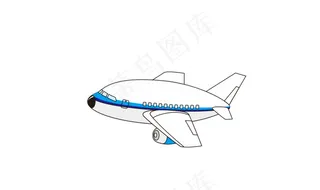 可爱Q版卡通飞机客机民航空中客车