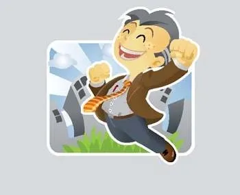 老商人在成功的喜悦eps,ai矢量模版下载