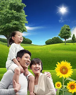 三口之家 计划生育宣传广告