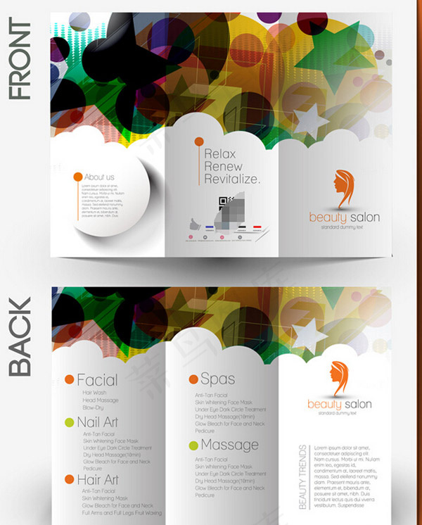 业务宣传册背景矢量图