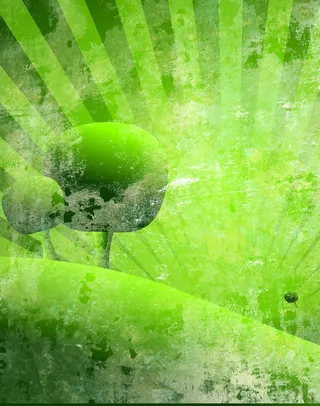 绿色垃圾自然背景树