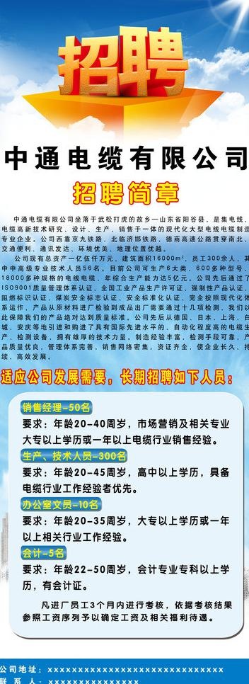 招聘易拉宝图片(2268X5669(DPI:72))psd模版下载