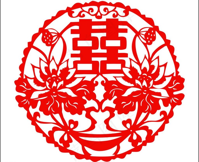 矢量喜字图片