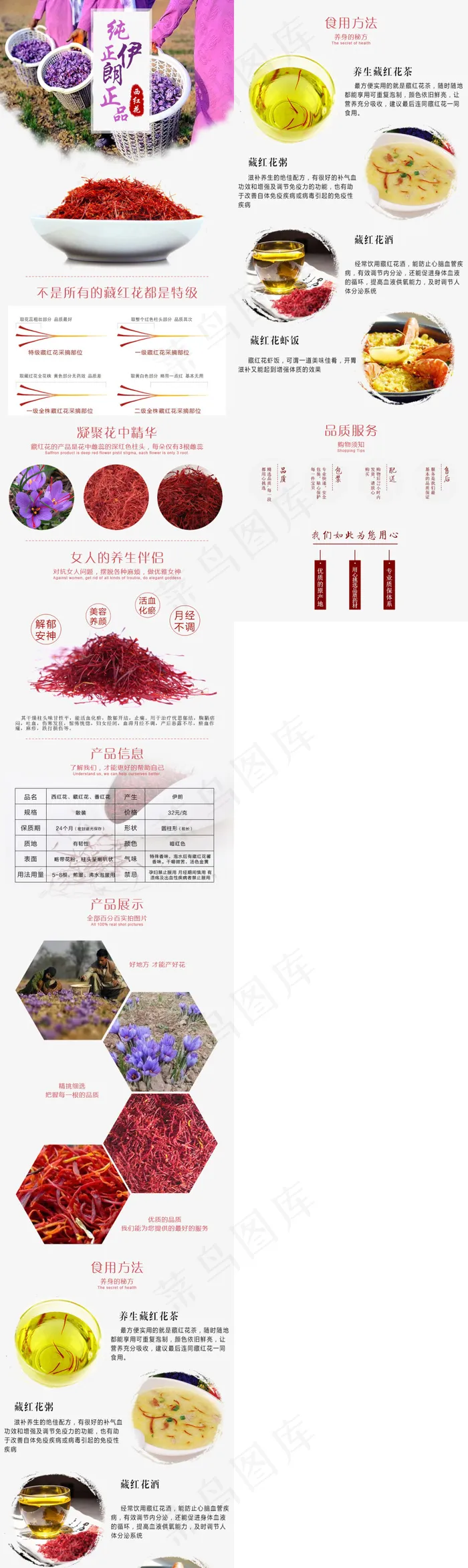 西红花详情页psd模版下载