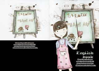 卡通笔记本封面psd素材