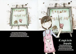 卡通笔记本封面psd素材