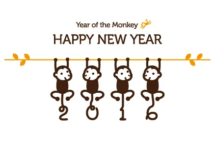2016萌萌哒小猴矢量图ai矢量模版下载