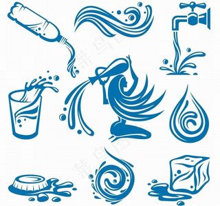 手绘水素材图片