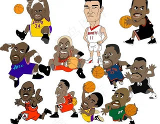 nba卡通人物集合图片