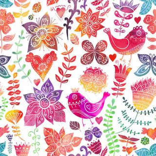 花鸟拷贝 广场一侧水彩肌理