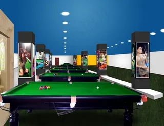 桌球柱子灯箱效果图