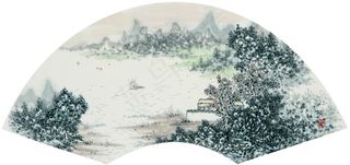 中国画扇面图片